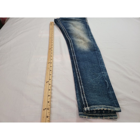 Rock Revival Rosalie Skinny Jeans Womens 28 Embellished Rhinestone Pockets - Picture 12 of 14